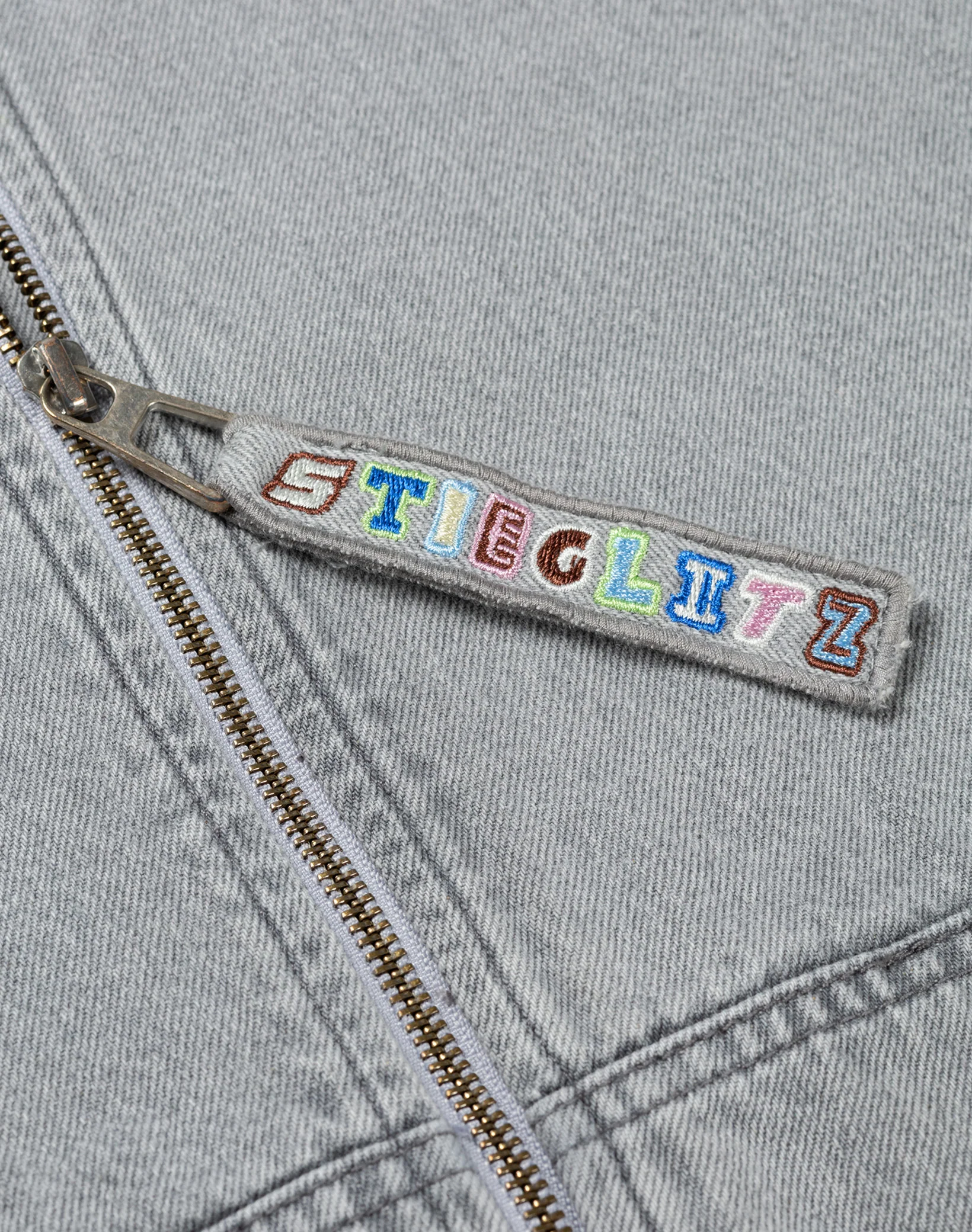 Ado Zipped Denim Hoodie | Grey - Image 5