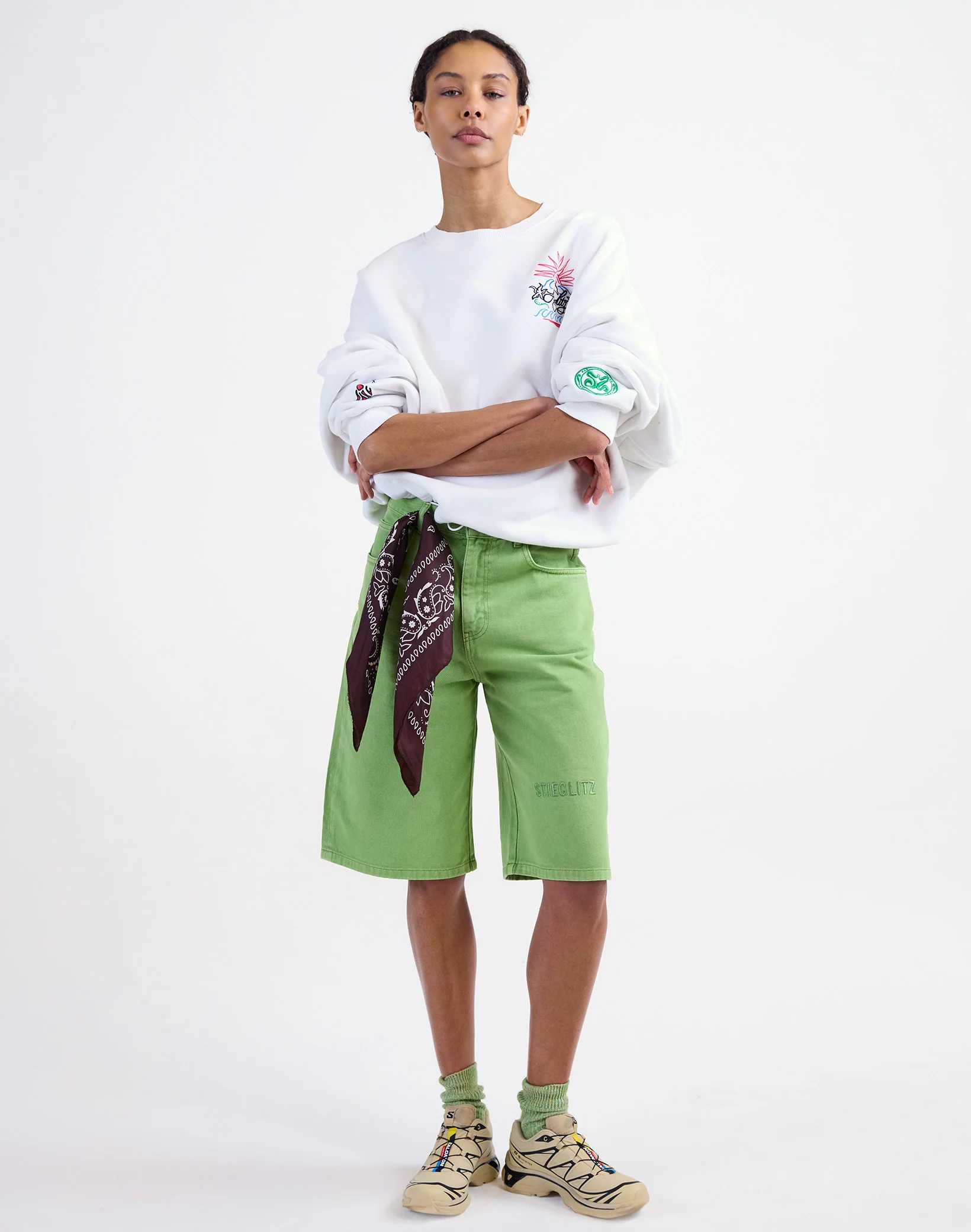 Alexio Denim Shorts | Green