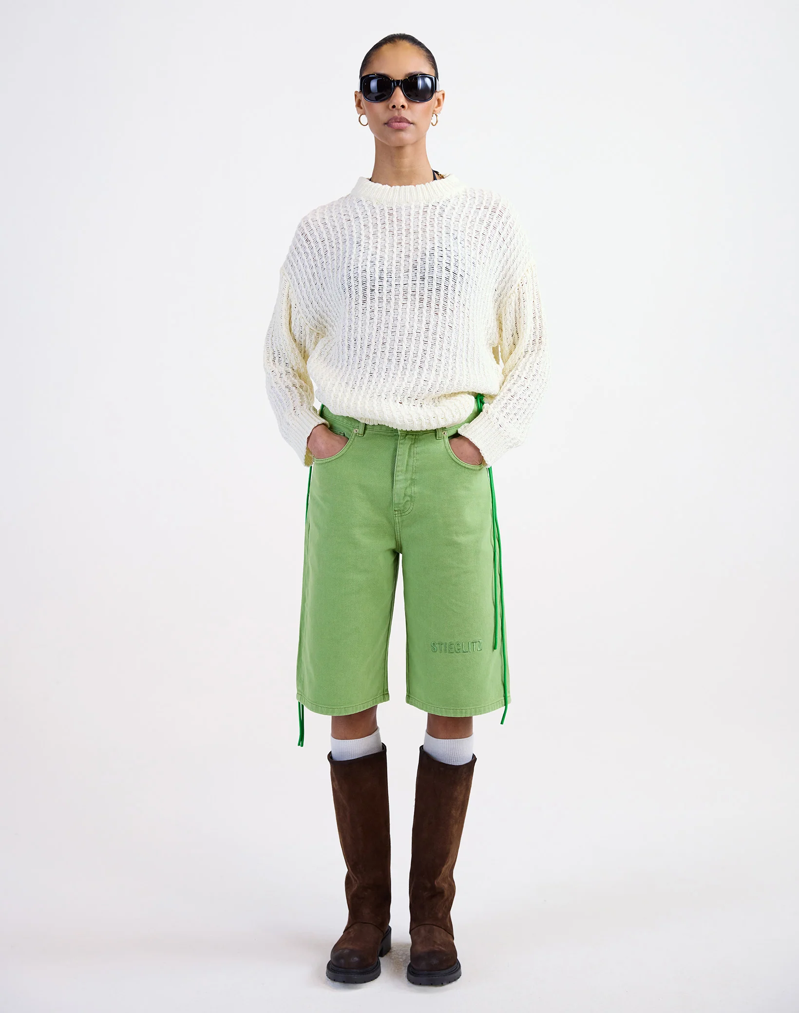 Alexio Denim Shorts | Green - Image 5