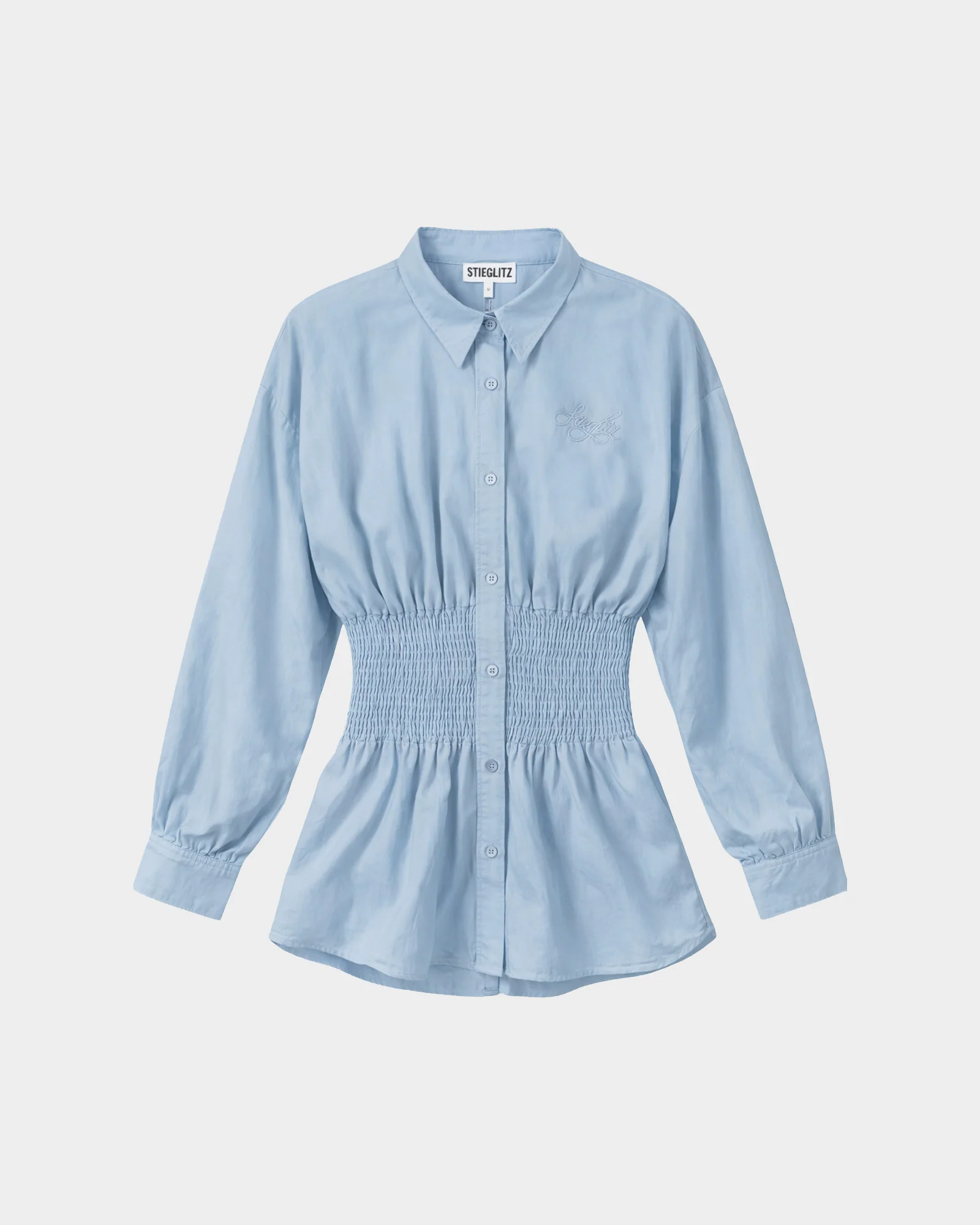 Amanda Smock Blouse | Blue - Image 3