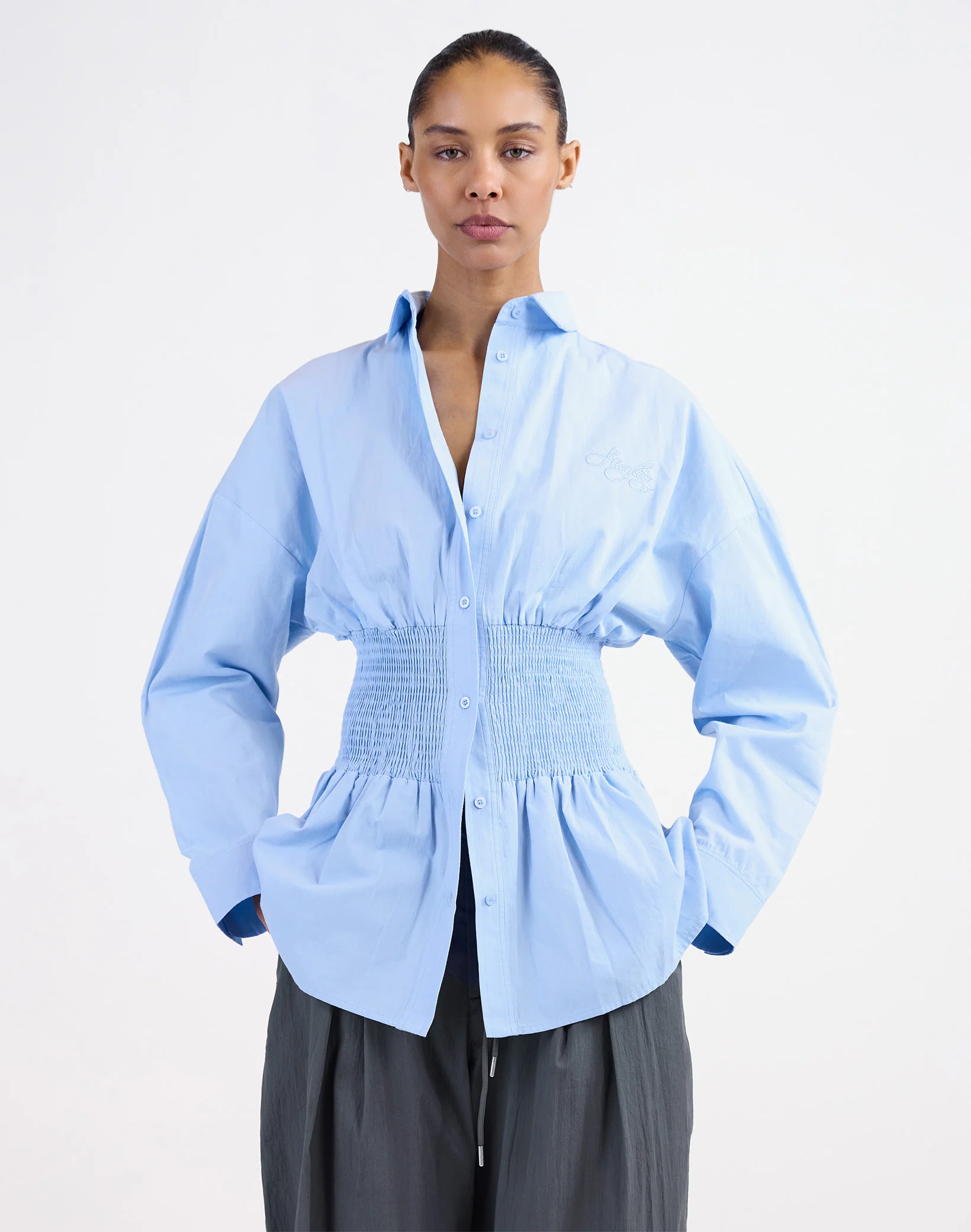 Amanda Smock Blouse | Blue - Image 5