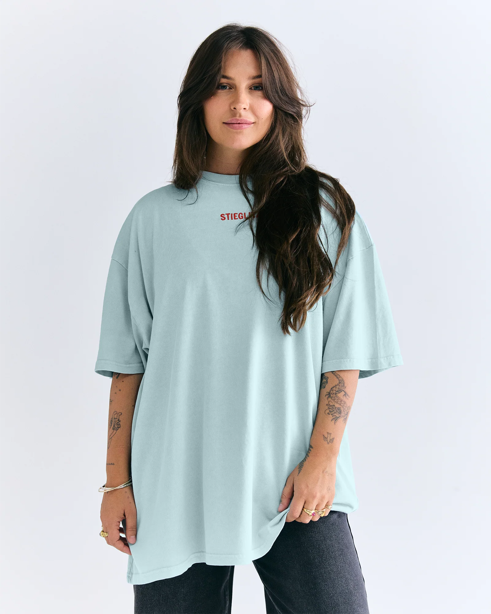 Angie Oversized T-shirt | Blue - Image 3