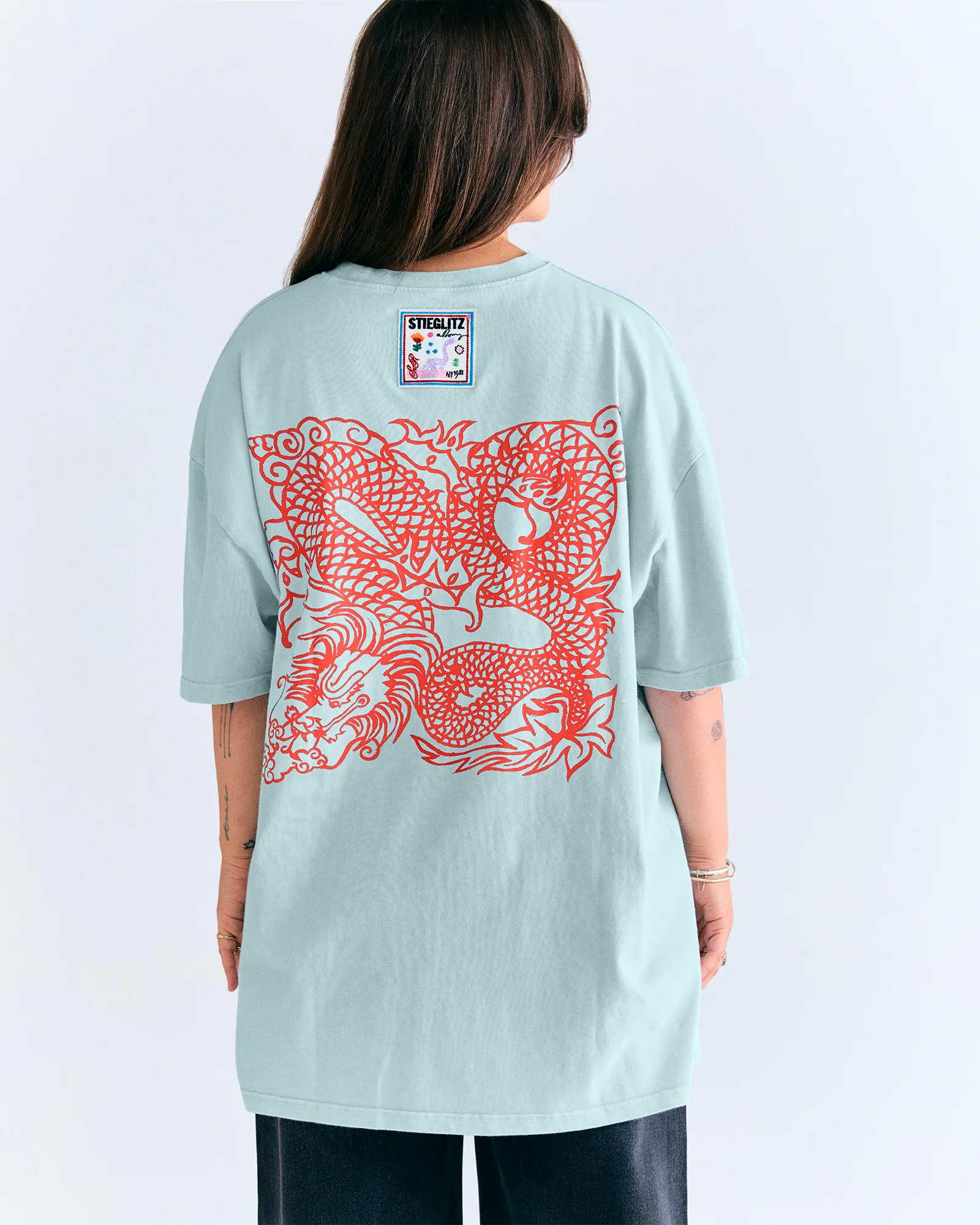 Angie Oversized T-shirt | Blue - Image 4