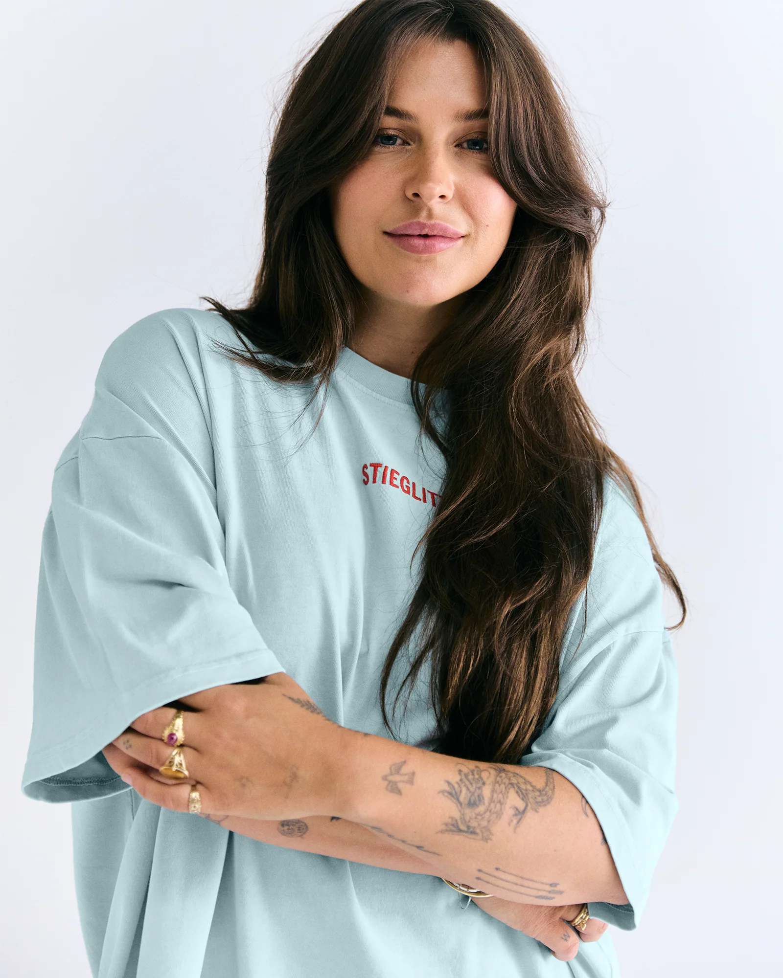 Angie Oversized T-shirt | Blue - Image 5