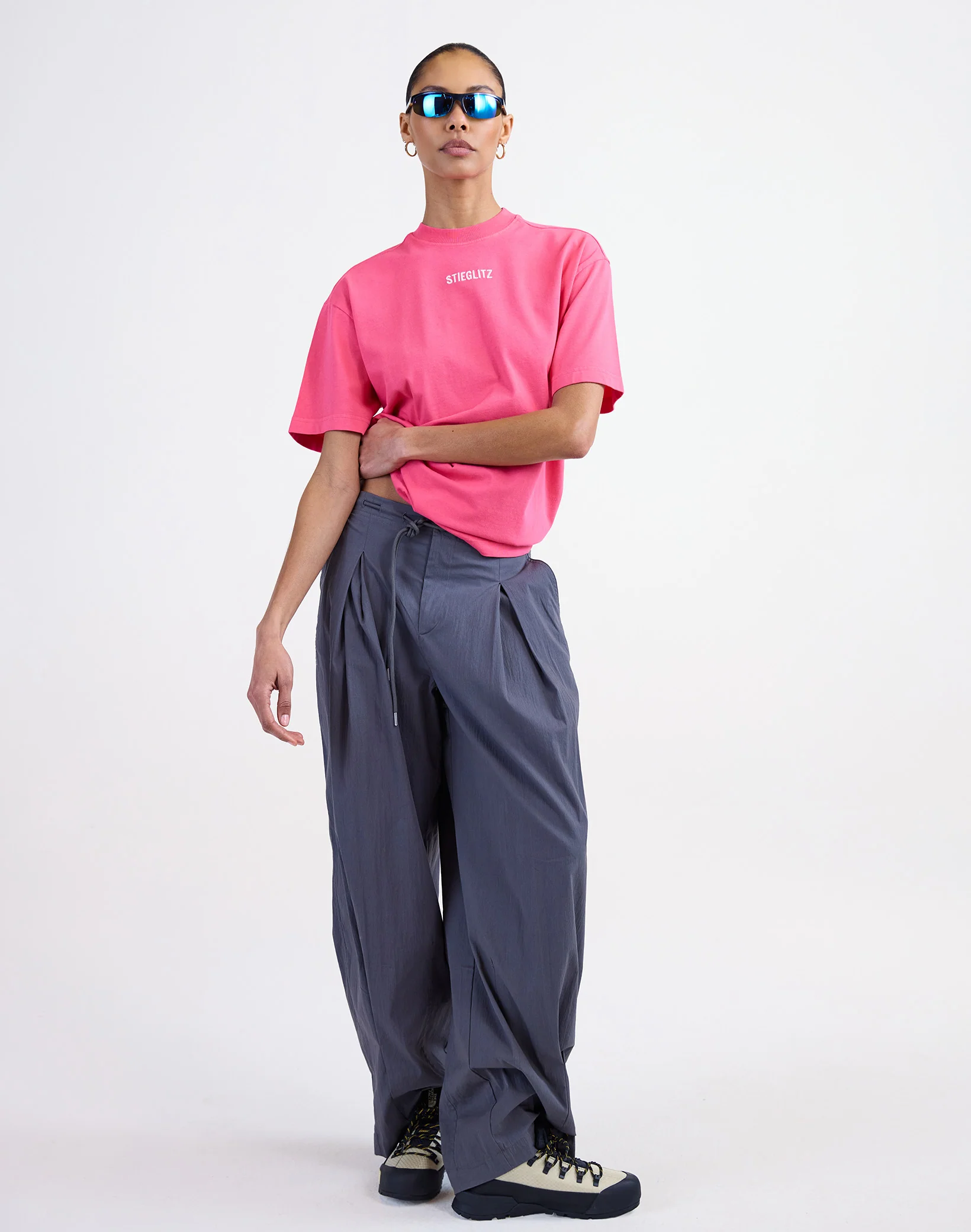 Basic Worn-out Oversized T-shirt | Pink - Image 2