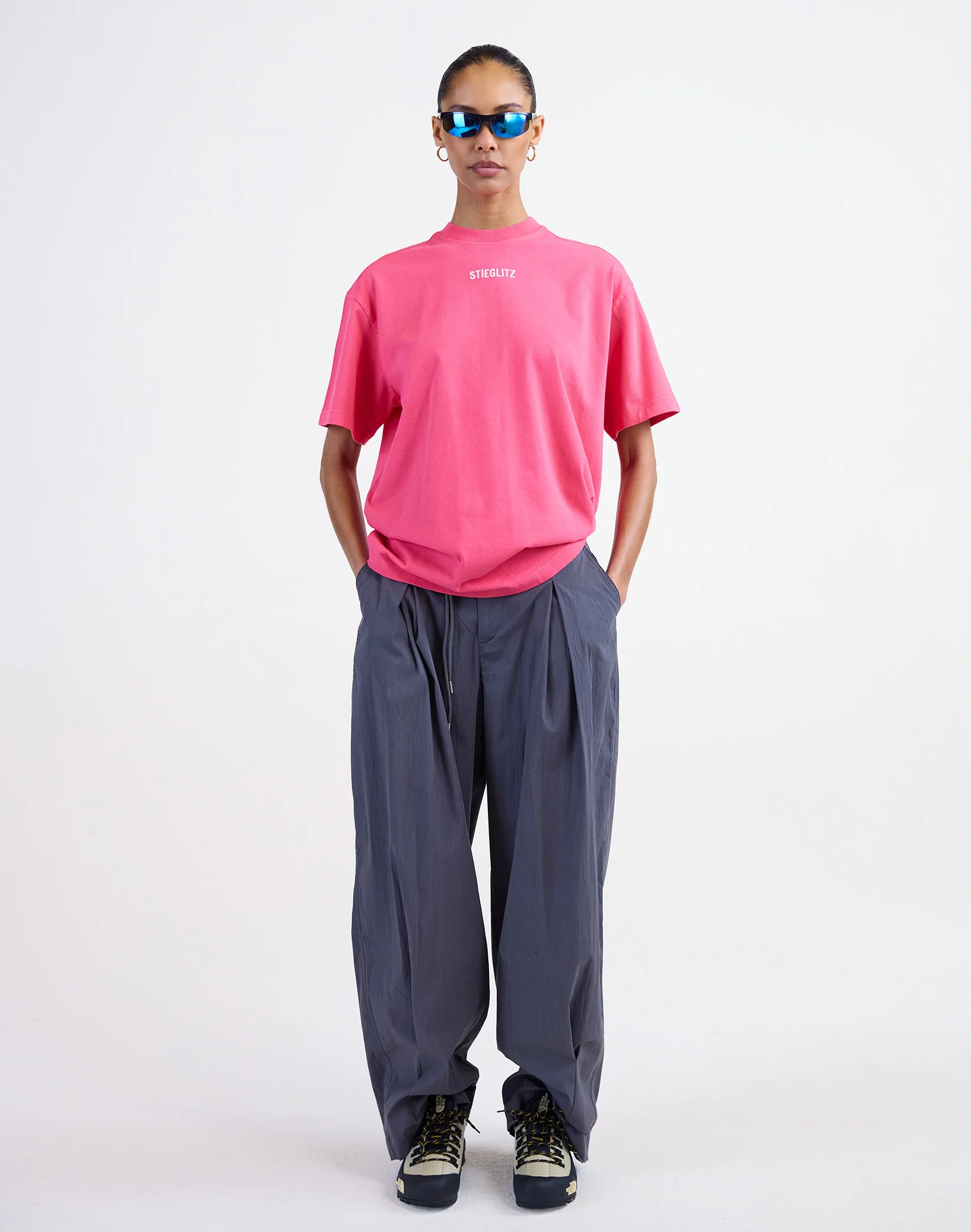 Basic Worn-out Oversized T-shirt | Pink - Image 5
