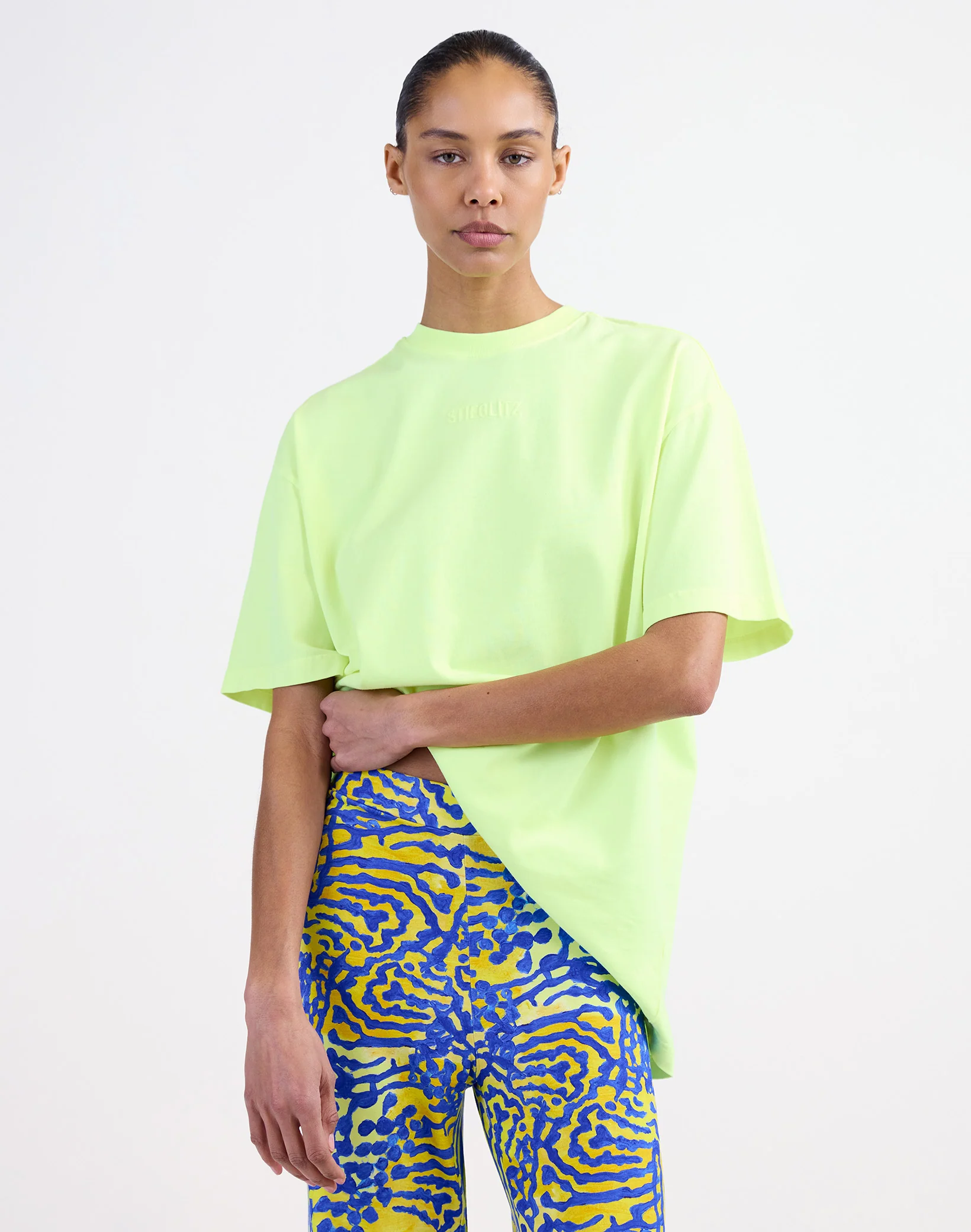 Basic Worn-out Oversized T-shirt | Yellow