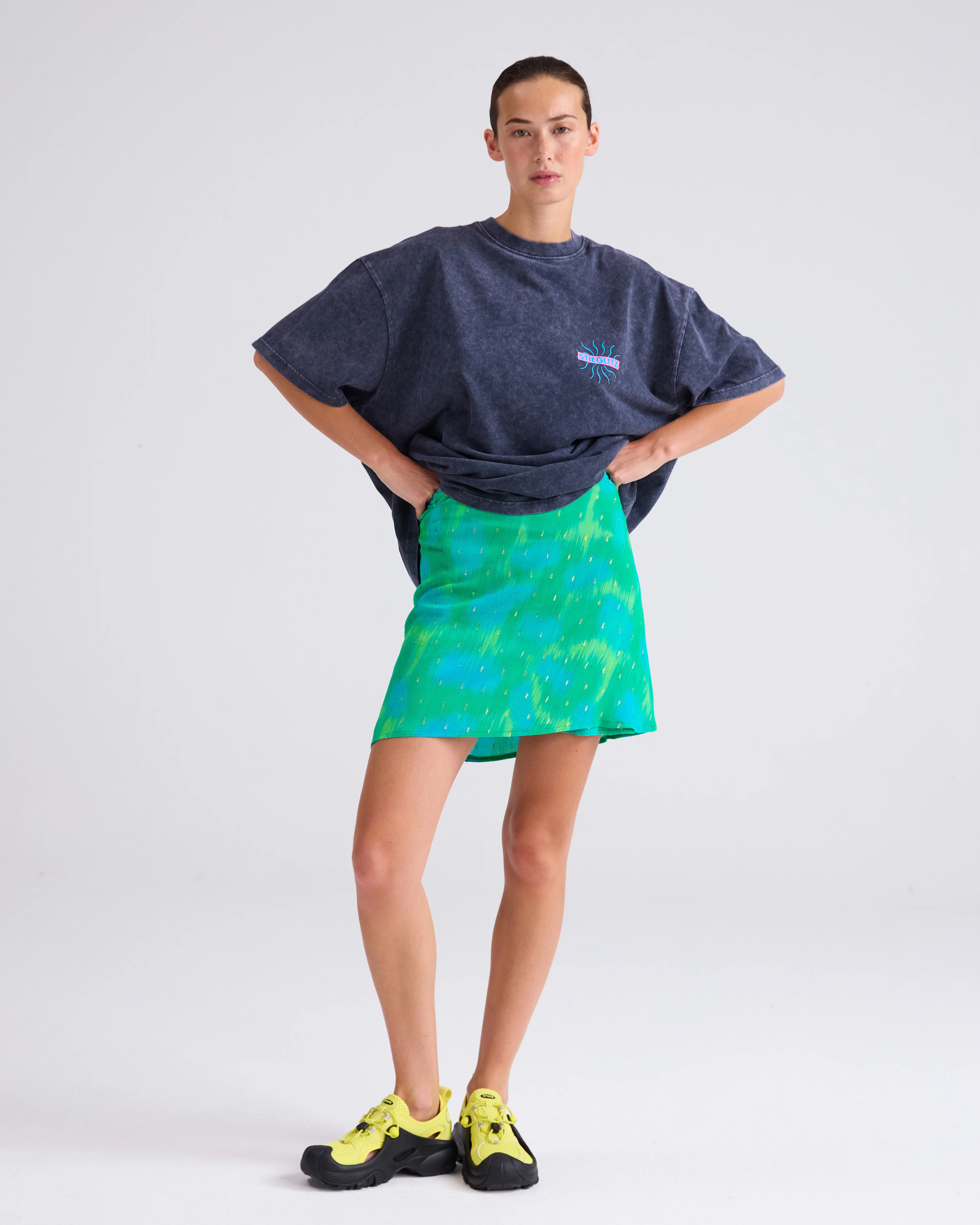 Cheryl Wrap Skirt | Green - Image 2