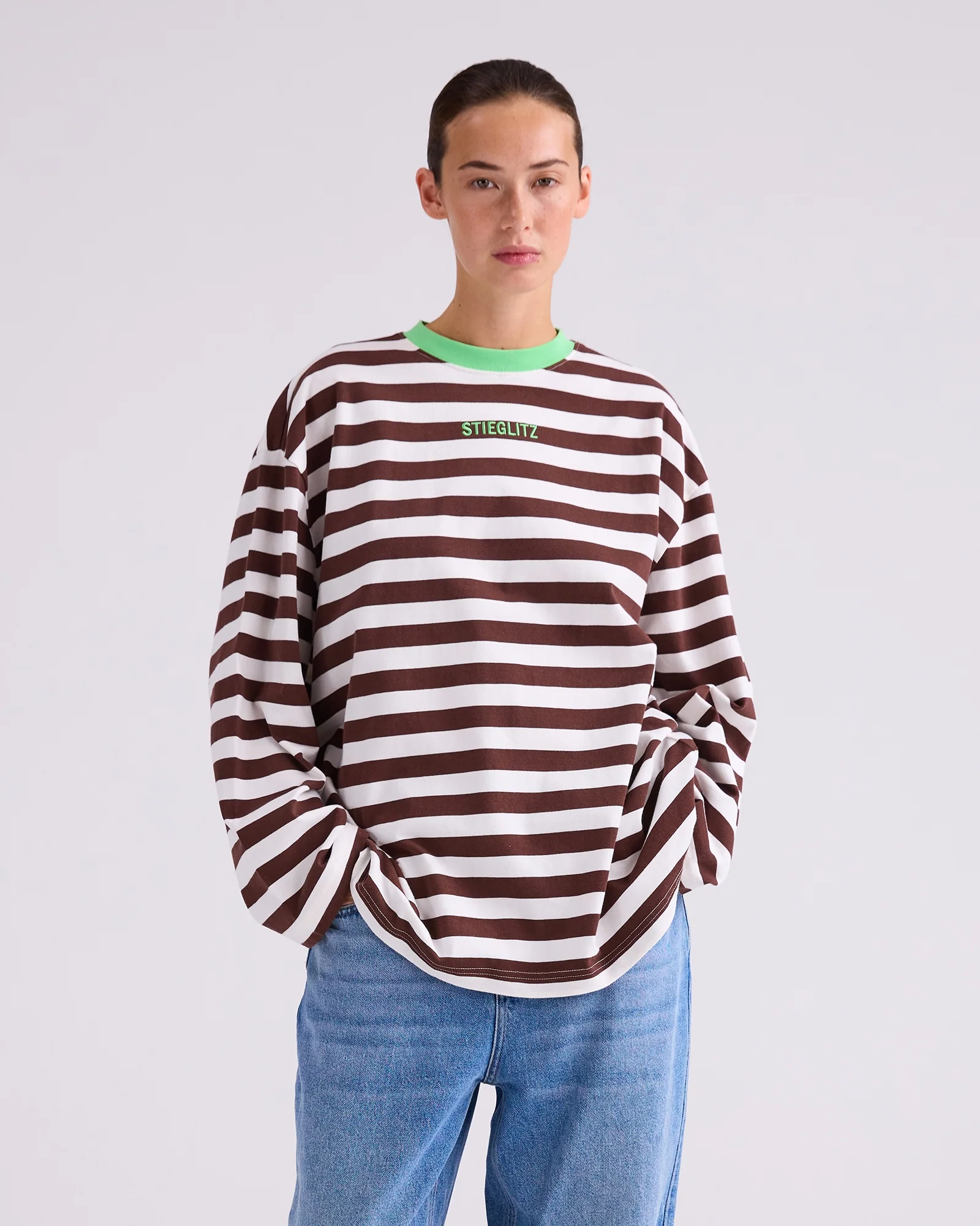 Janita Wide Skate Longsleeve | Brown - Image 3