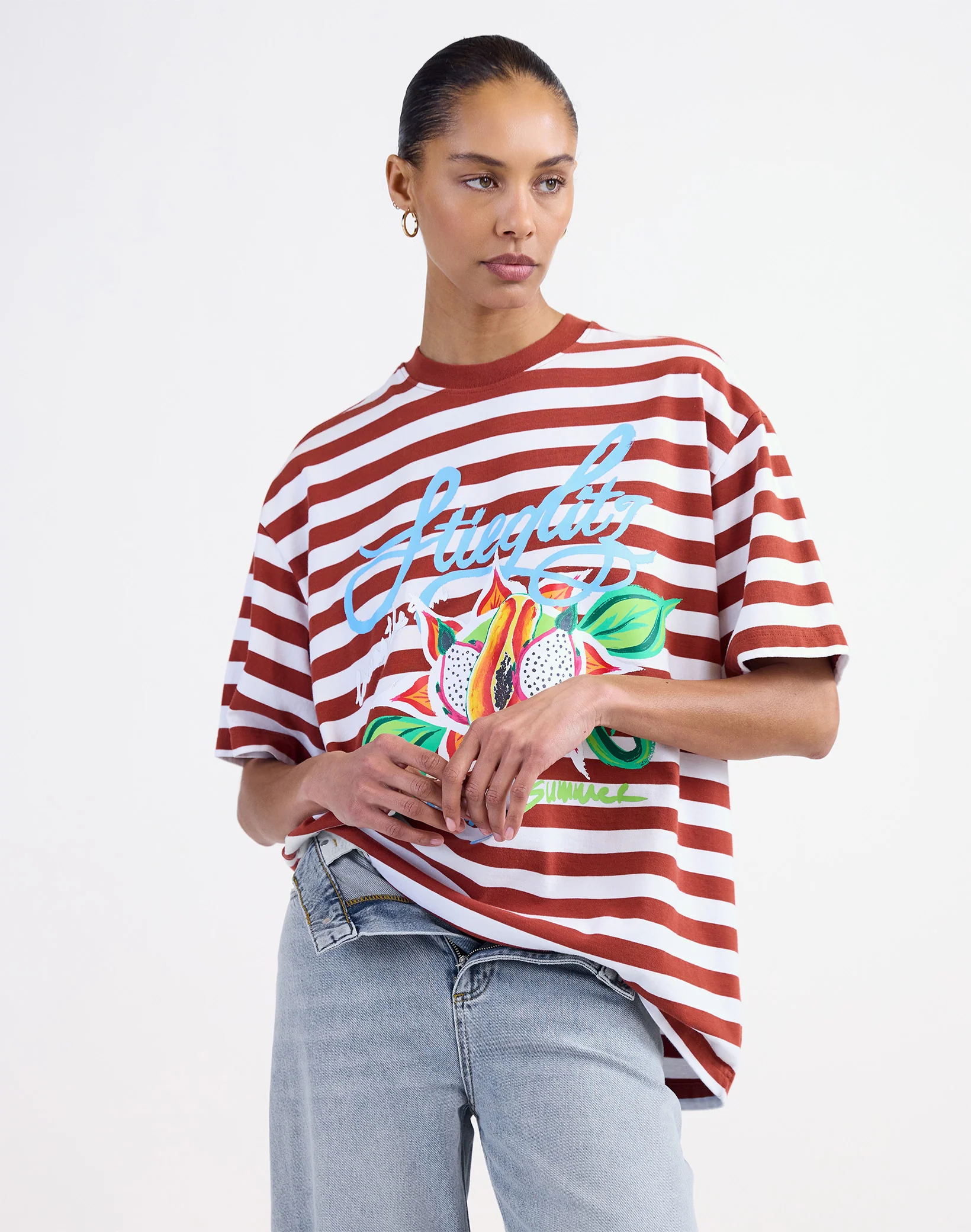 Jovita Oversized T-shirt | Brown - Image 4