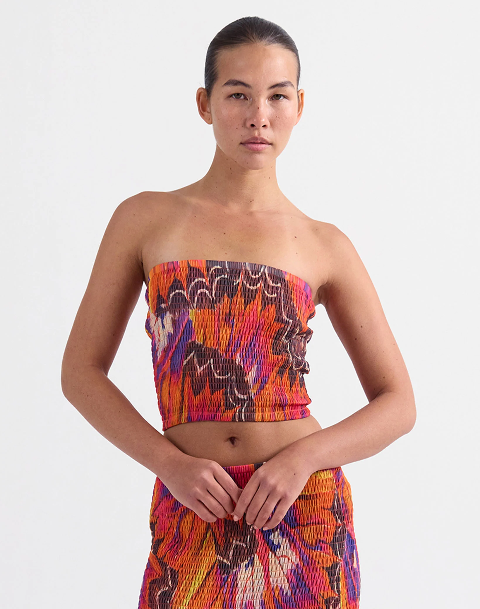 Kimia Smocked Bandeau Top | Multi