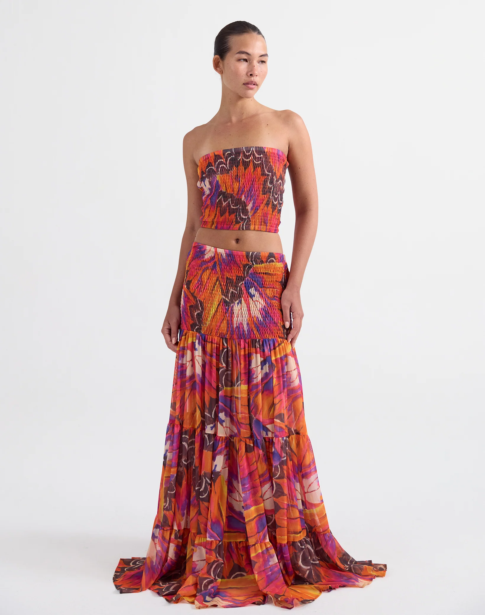 Kimia Smocked Bandeau Top | Multi - Image 4