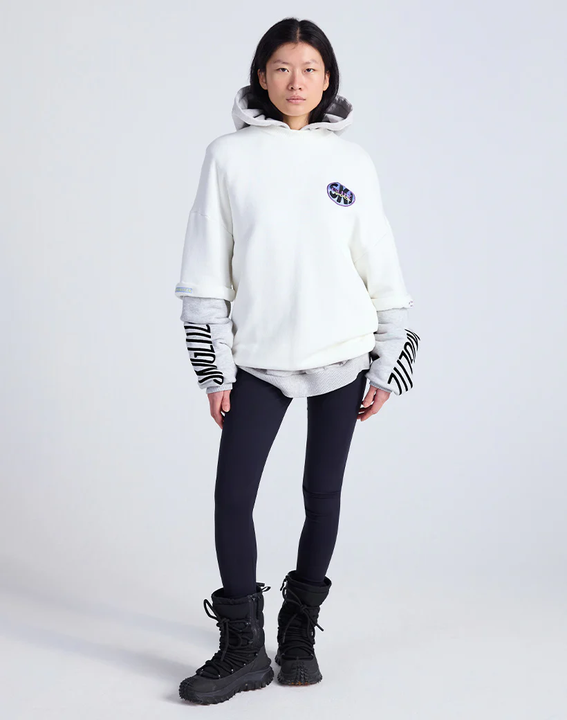 Loren Double Sleeve Sweater | White - Image 3