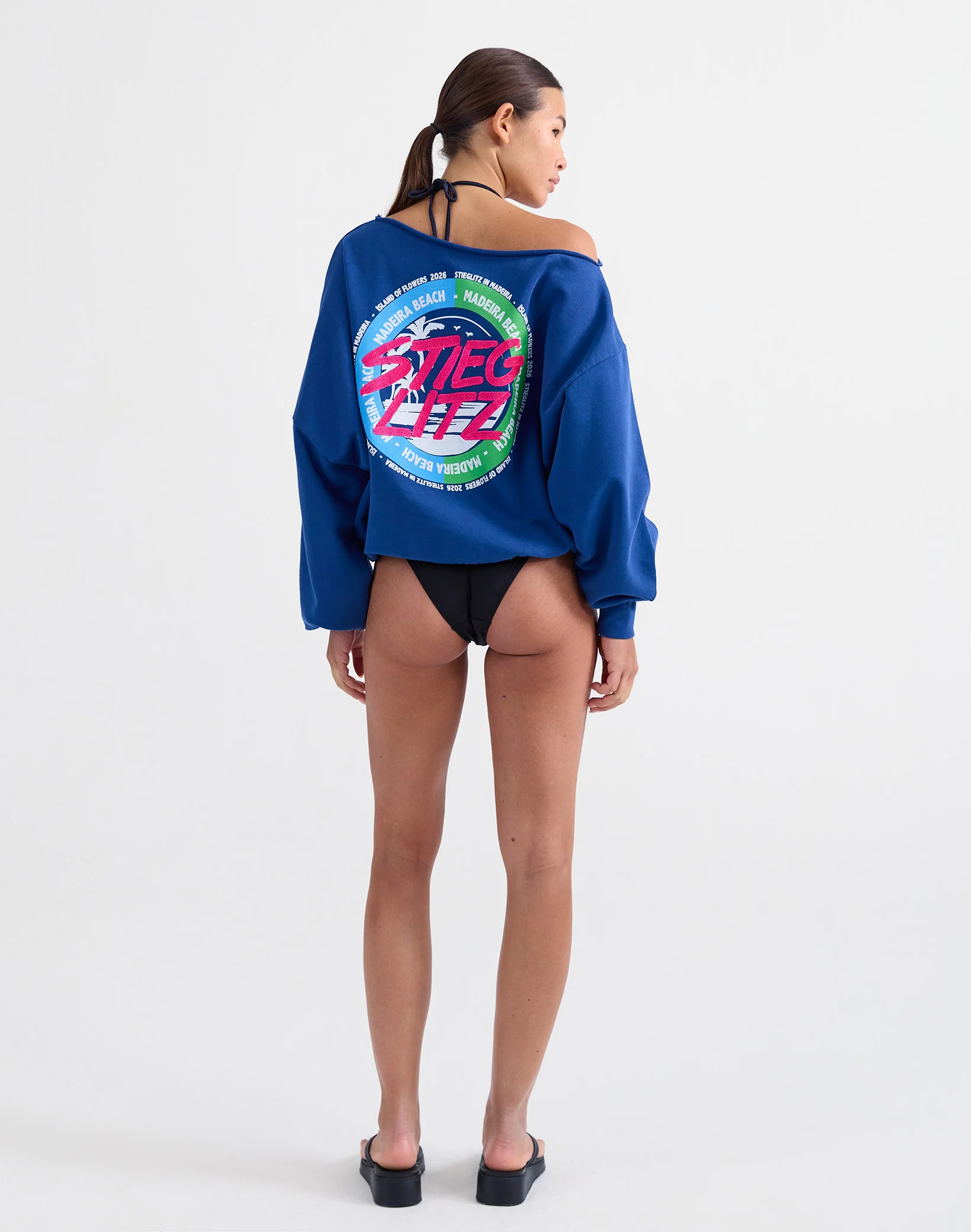 Maik Off-Shoulder Sweater | Blue - Image 2