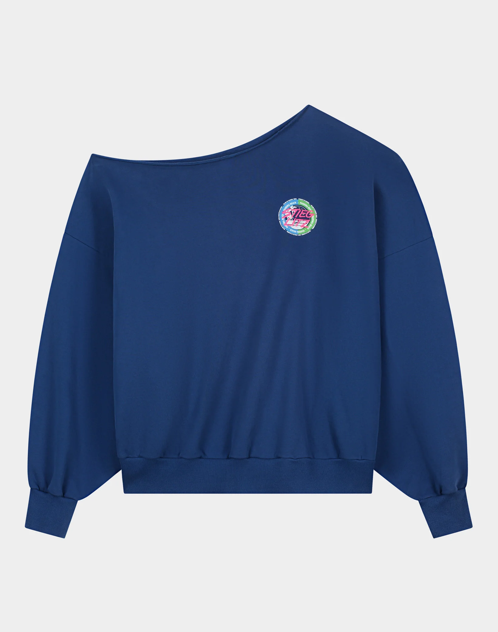 Maik Off-Shoulder Sweater | Blue - Image 3
