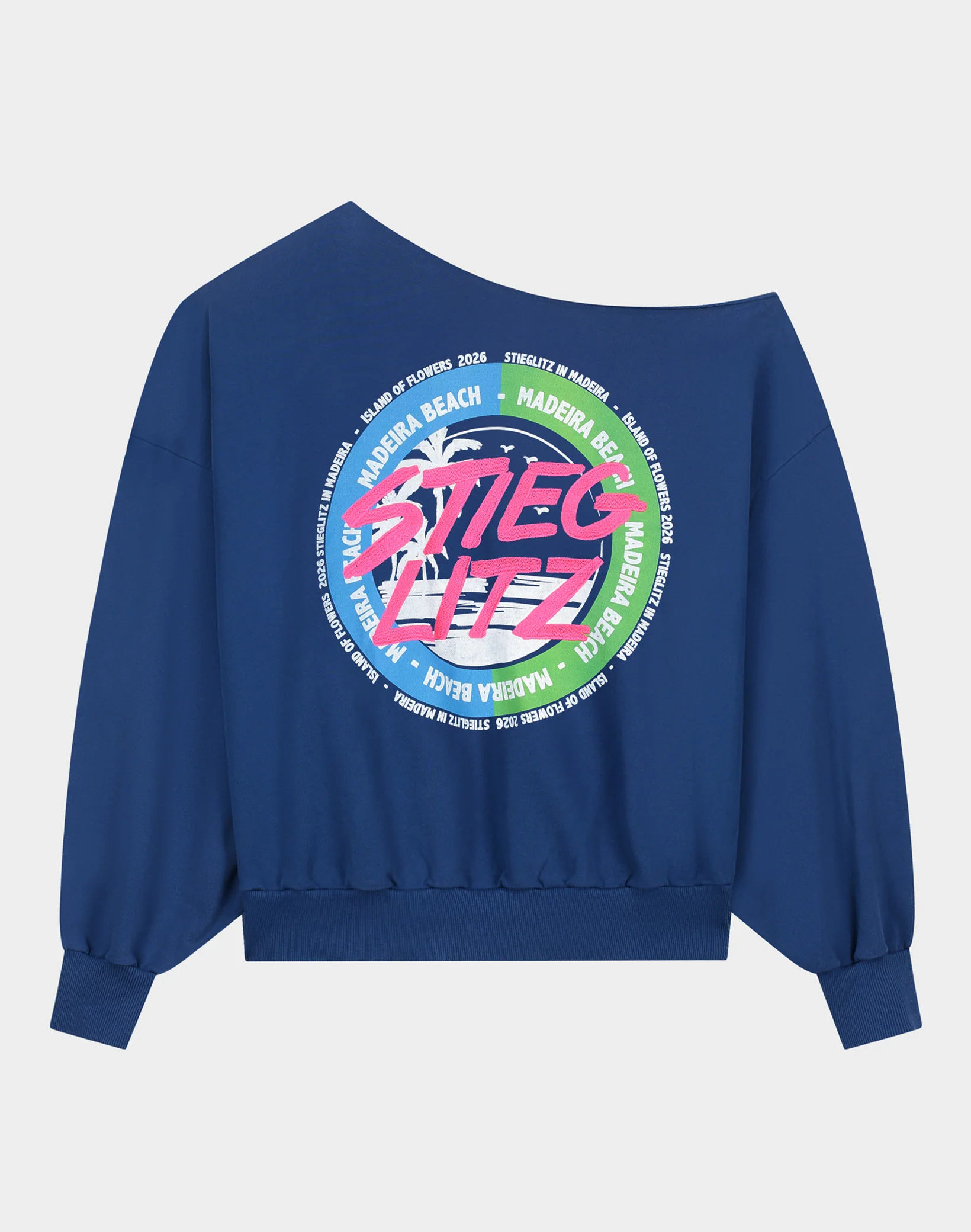 Maik Off-Shoulder Sweater | Blue - Image 4