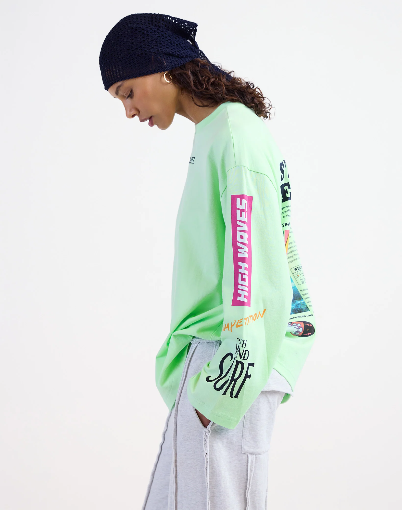 Monica Wide Skate Longsleeve | Green - Image 3