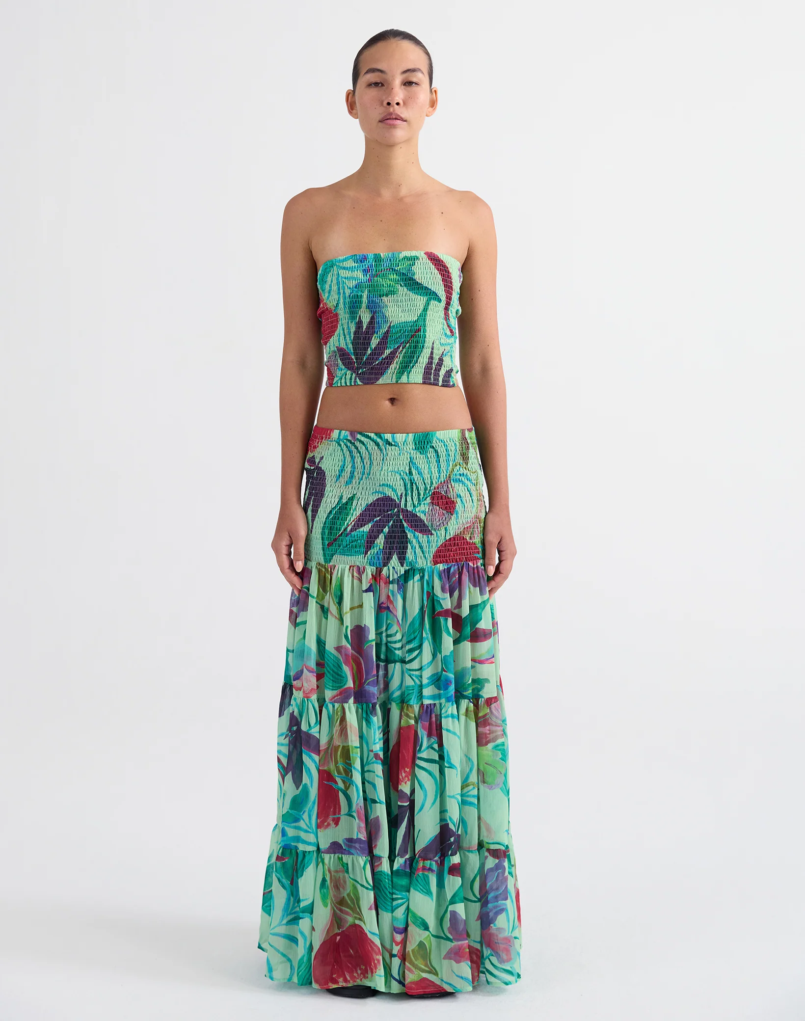 Pepper Smock Long Skirt | Multi - Image 5