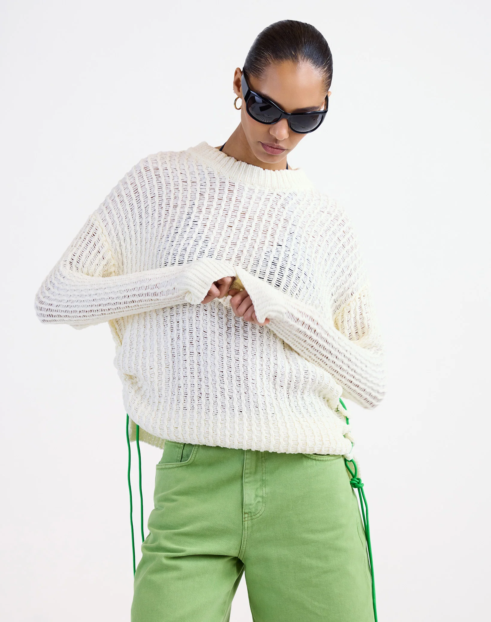 Samya Knitted Sweater | Beige
