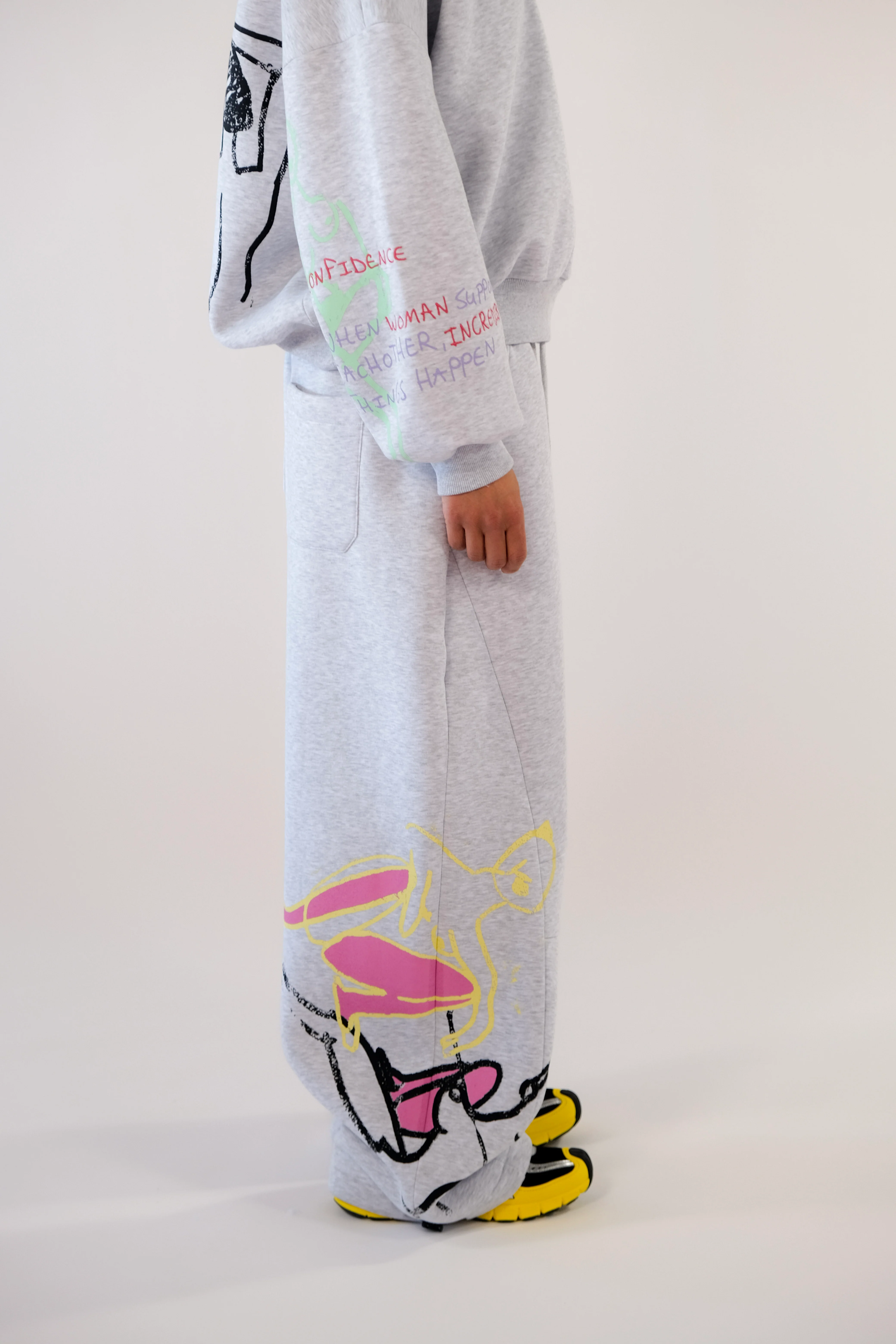 Sisters Balloon Sweatpants | Melange grey - Image 2