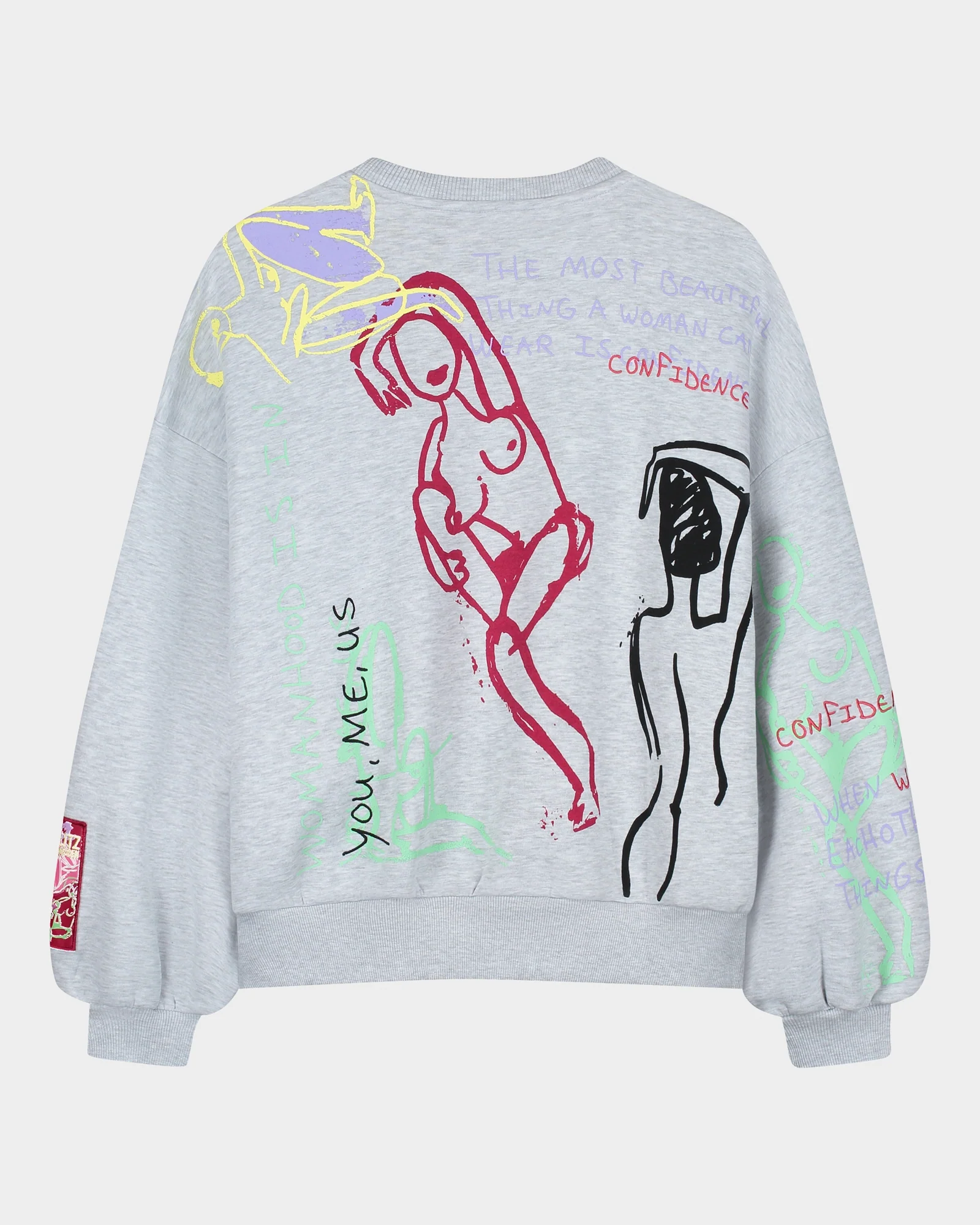 Sisters Oversized Sweater | Melange grey - Image 2