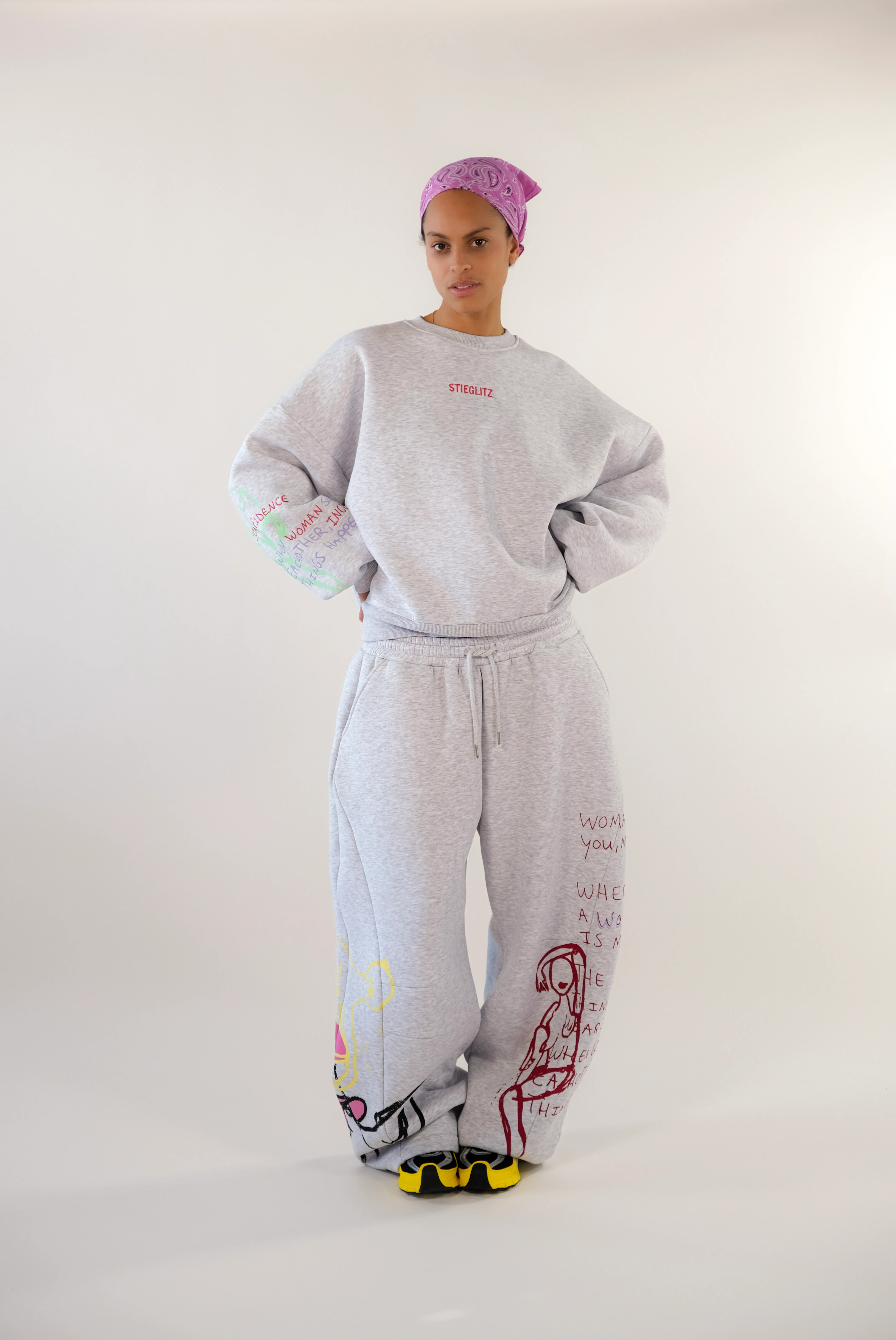 Sisters Oversized Sweater | Melange grey - Image 3