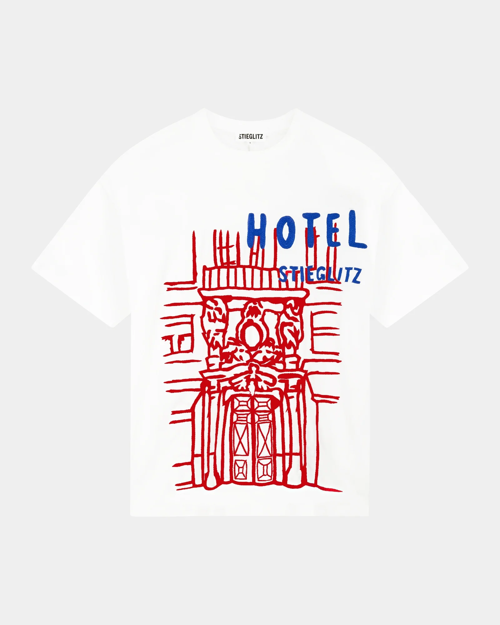 Stieglitz x Kilometre Hotel Stieglitz T-Shirt | White