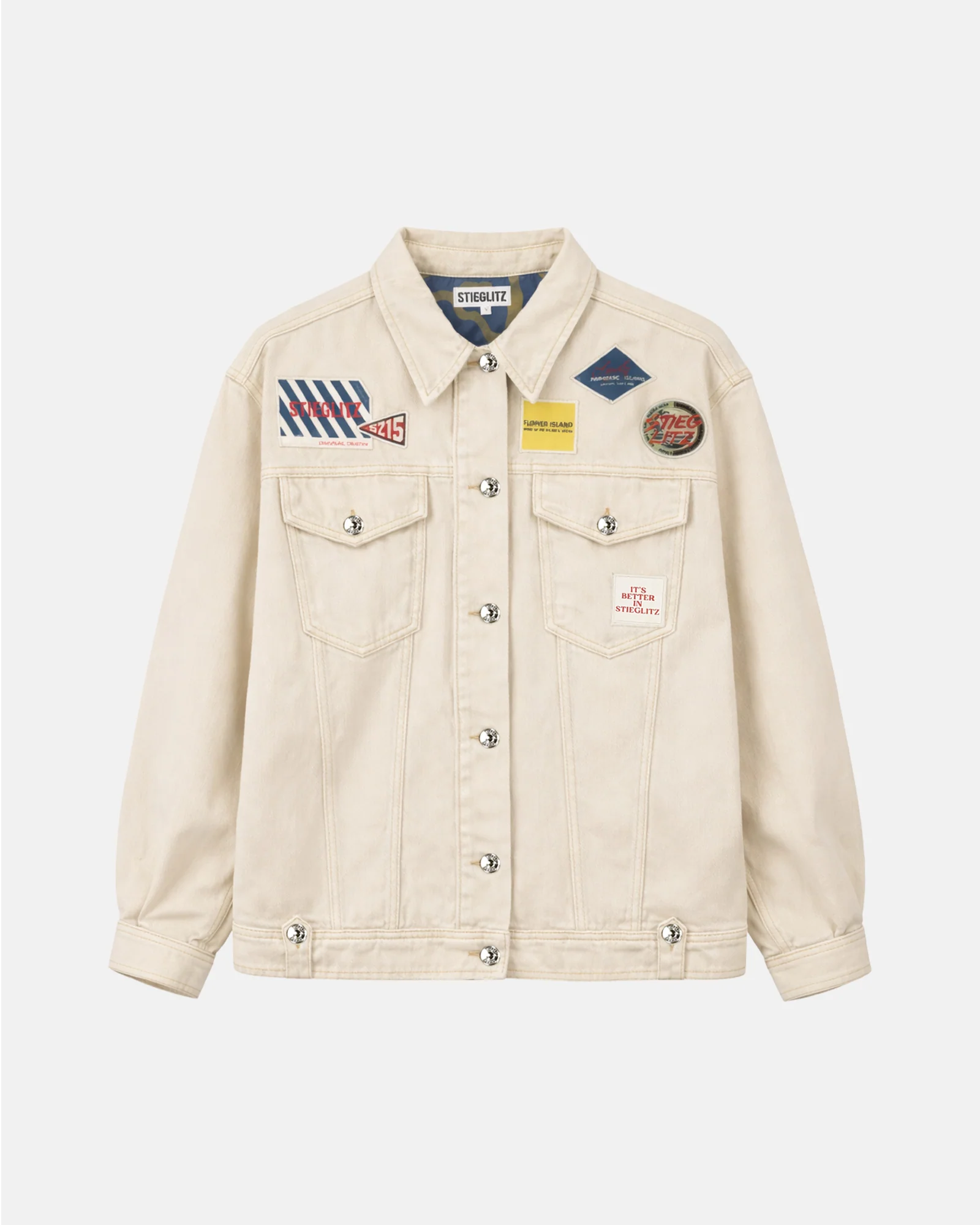 Taigo Denim Jacket | Beige - Image 3