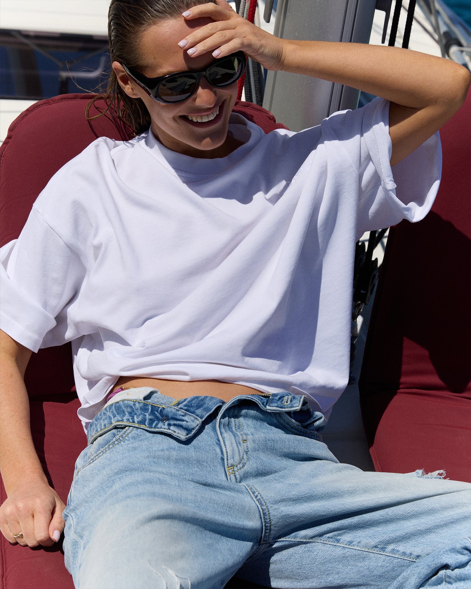 Tin Oversized Boxy T-shirt | White - Image 4