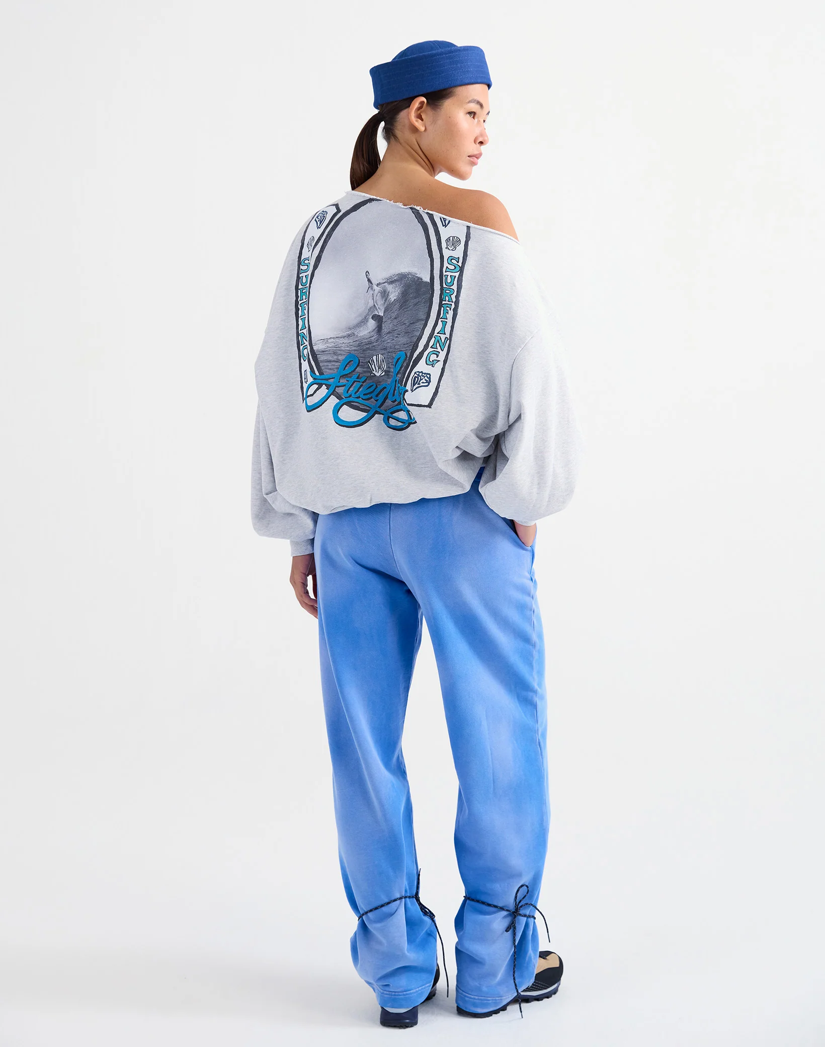 Winny Off-Shoulder Oversized Sweater | Melange grey - Image 2