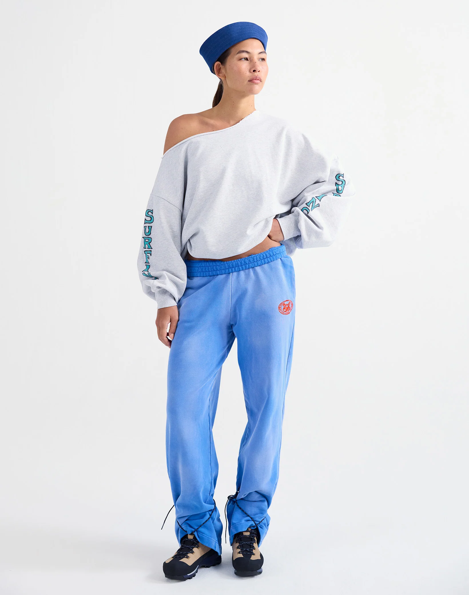 Winny Off-Shoulder Oversized Sweater | Melange grey - Image 5