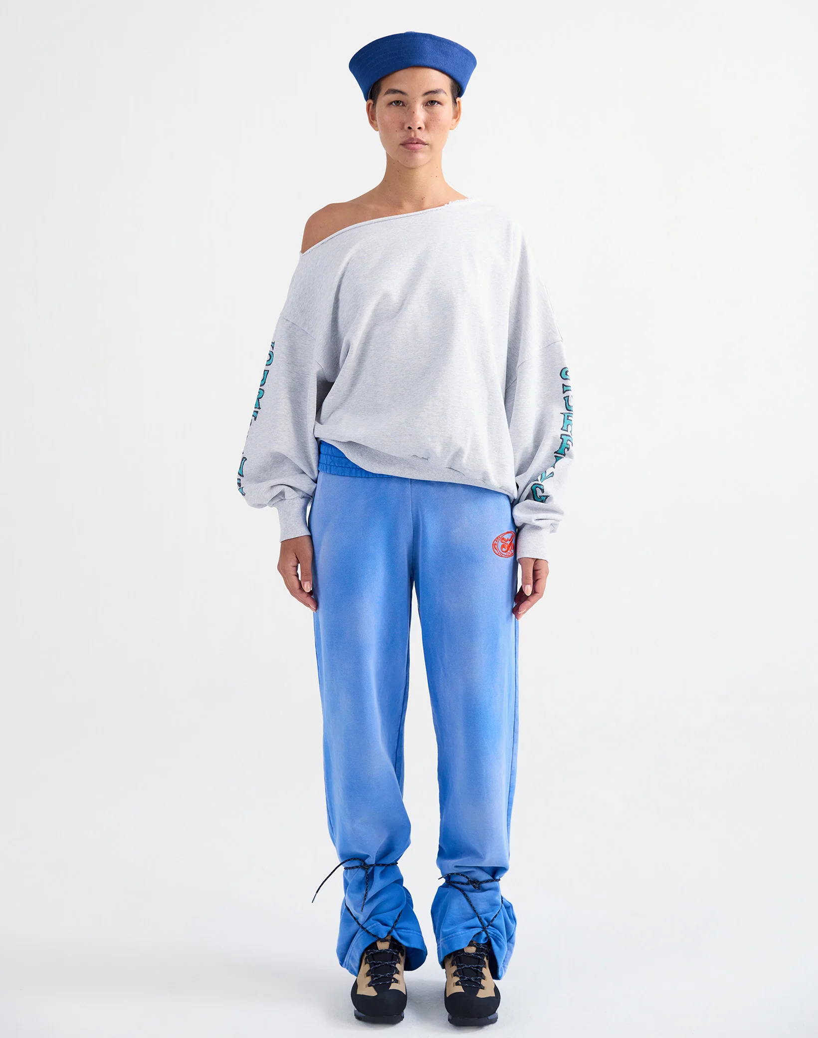 Winny Off-Shoulder Oversized Sweater | Melange grey - Image 6