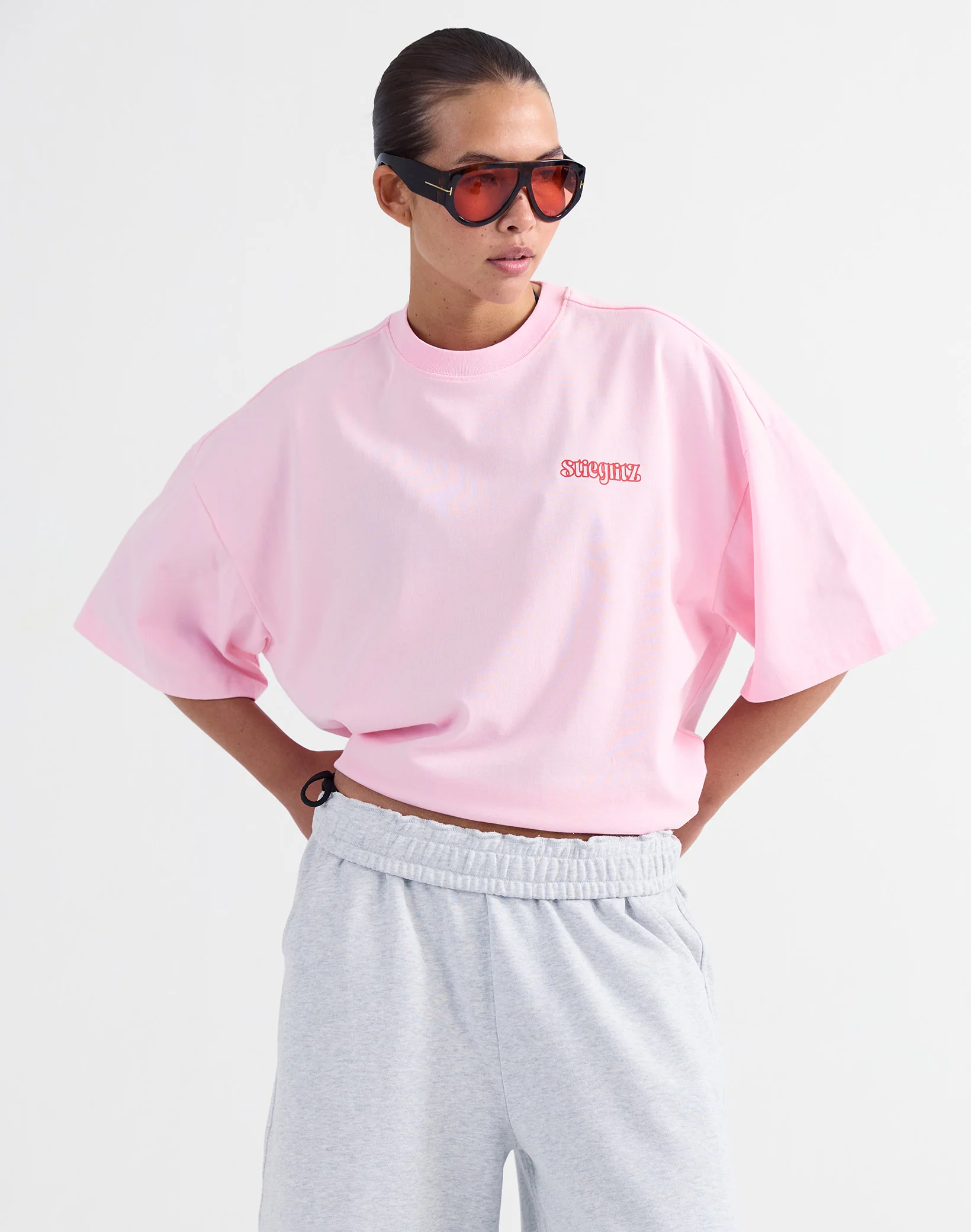 World Of Stieg Oversized T-shirt | Pink - Image 2